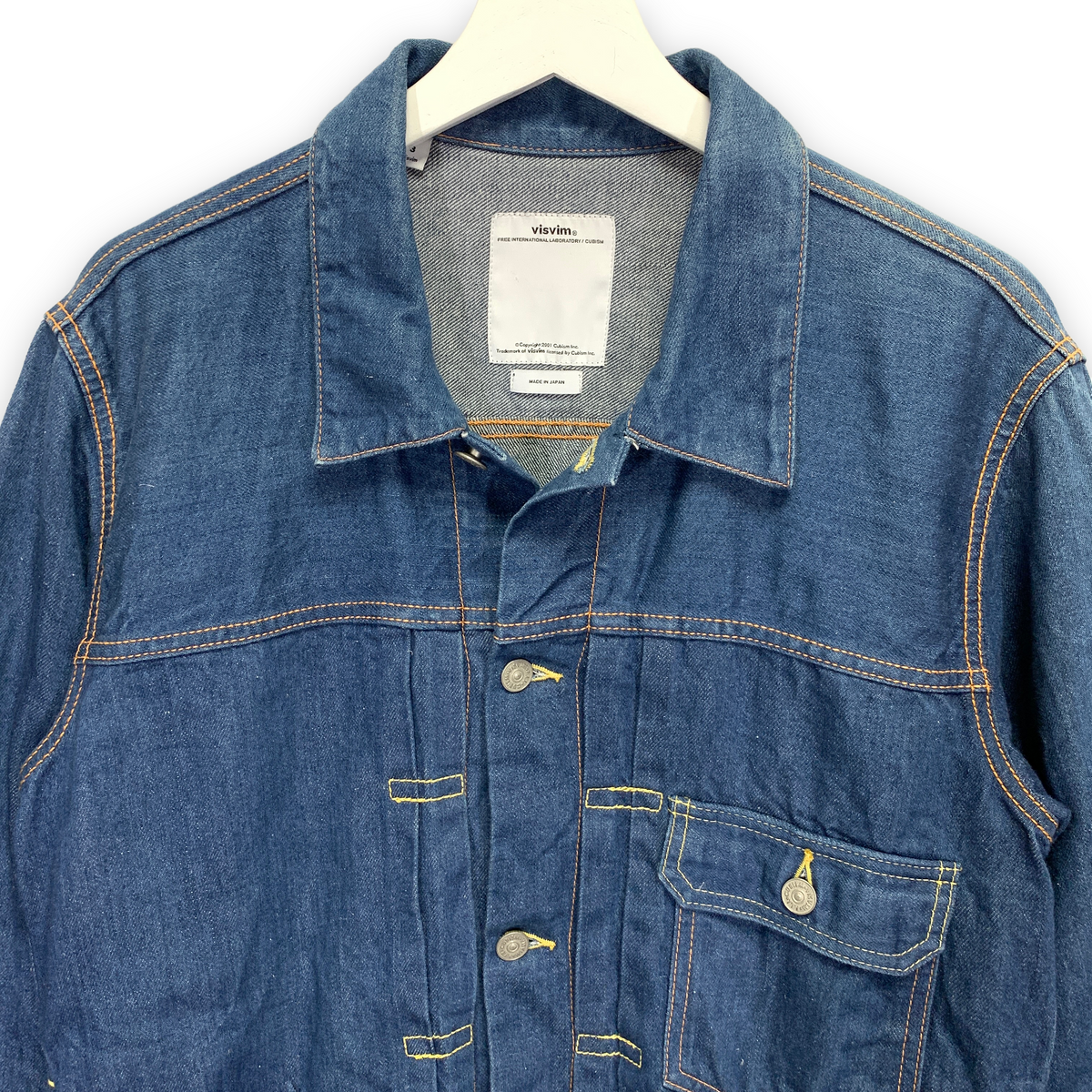 ジャケット・アウター VISVIM SOCIAL SCULPTURE 102 JKT ONE WASH M] Visvim 13SS SS SOCIAL SCULPTURE 102 JKT ONE WASH DENIM JACKET