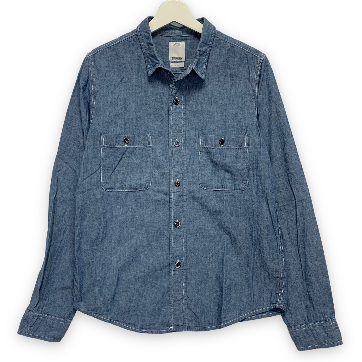 トップス visvim DEADWOOD CHAMBRAY L/S BLUE M] VISVIM 14AW Deadwood Chambray L/S Shirt Blue – StylisticsJapan.com