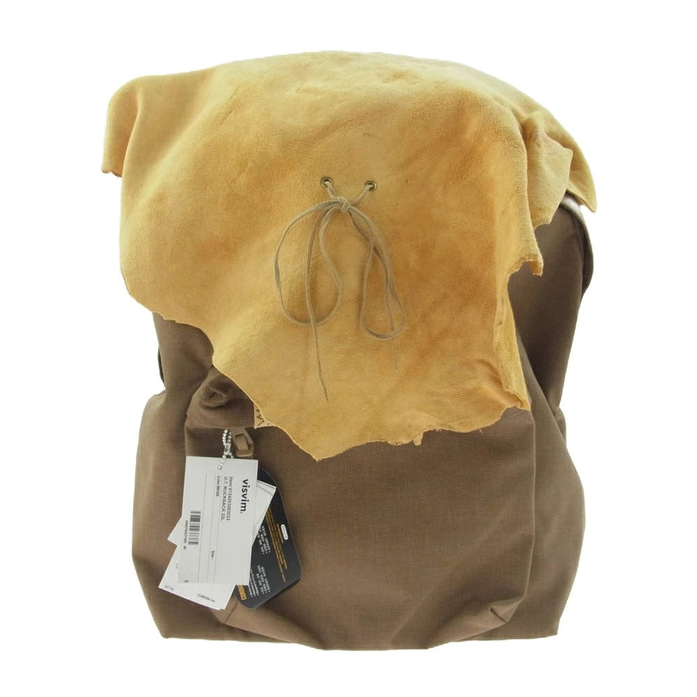 VISVIM 24AW UT RUCKSACK 22L LEATHER FLAP DEERSKIN BEIGE
