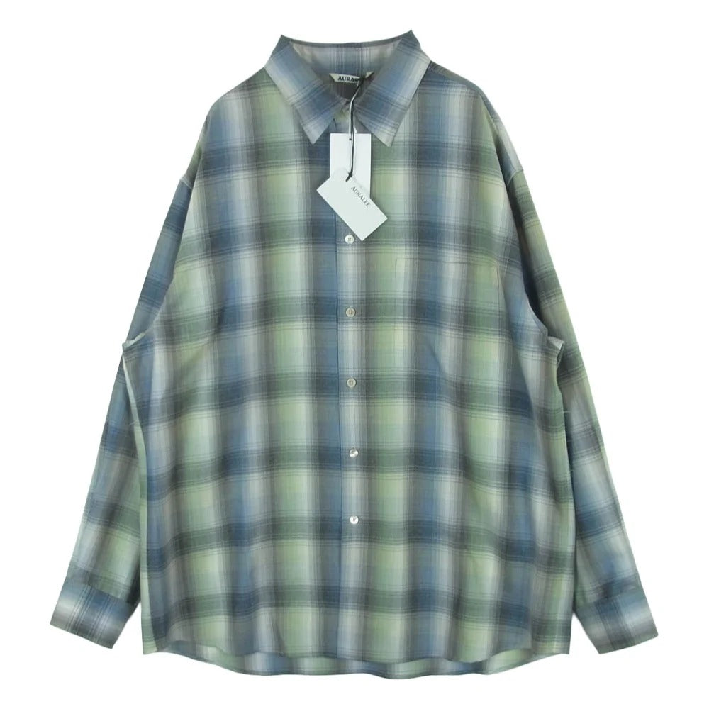 5] AURALEE 25AW SUPER LIGHT WOOL CHECK SHIRT – StylisticsJapan.com