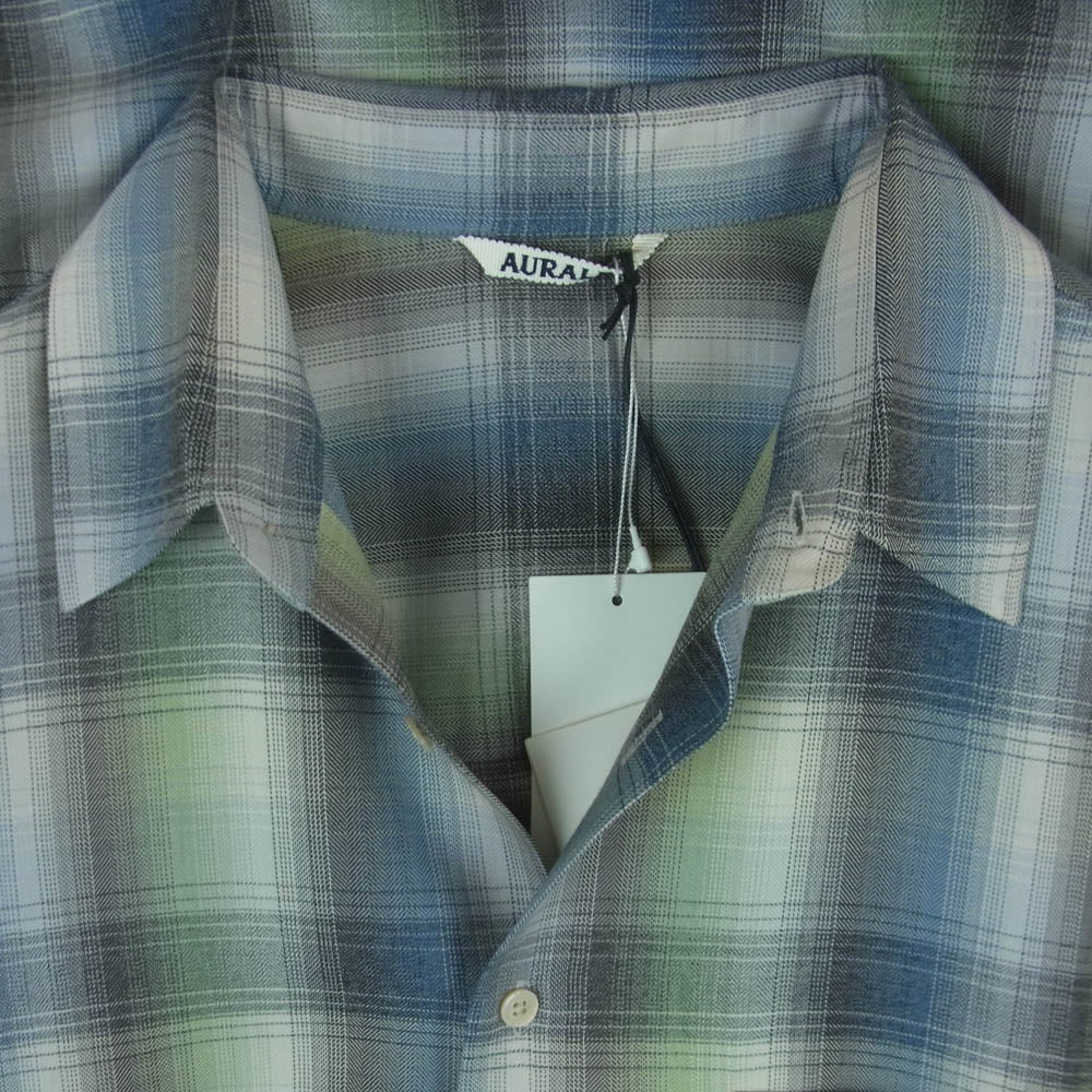 5] AURALEE 25AW SUPER LIGHT WOOL CHECK SHIRT – StylisticsJapan.com
