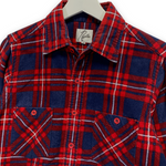 [S] Needles Flannel BD Shirt Navy Red
