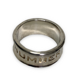 Number Nine Genuine Silver Logo Band Ring