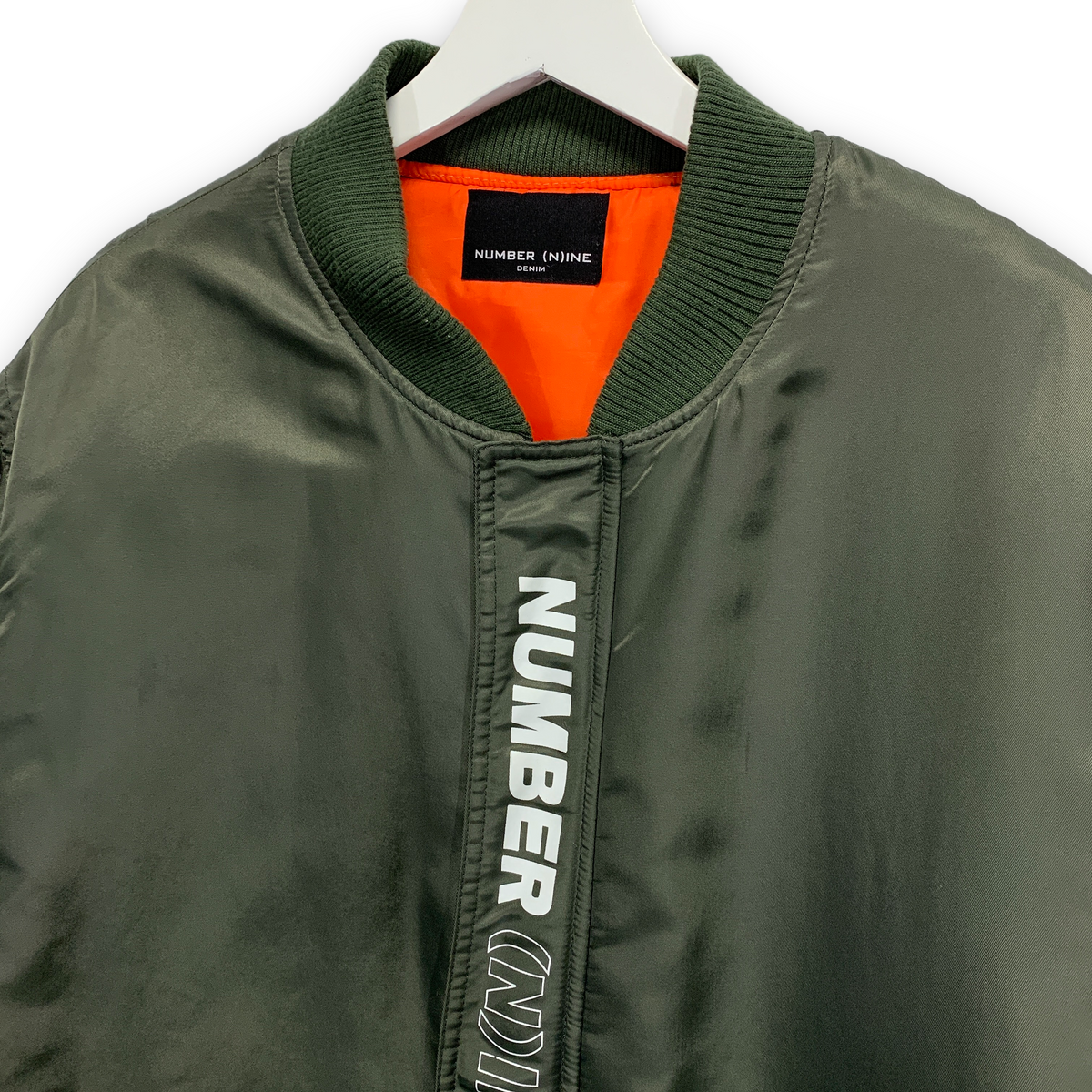 NUMBER (N)INE MA-1ジャケット オリーブ L] Number Nine Logo MA-1 Bomber Jacket Olive – StylisticsJapan.com