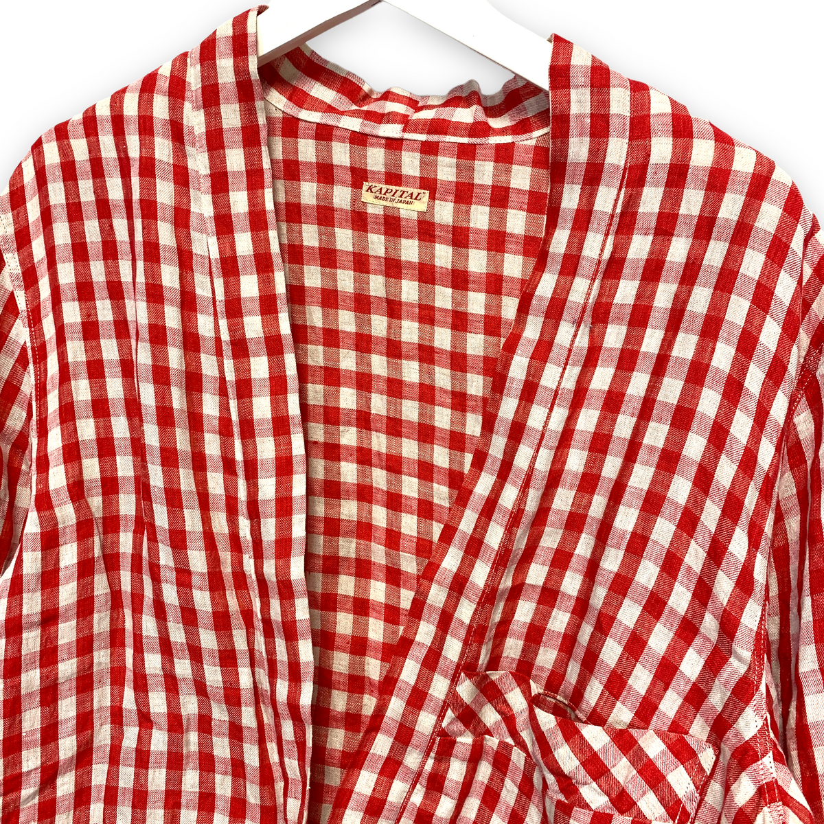 L] Kapital Kakashi Linen Check Shirt Jacket – StylisticsJapan.com