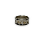 Number Nine Genuine Silver Logo Band Ring