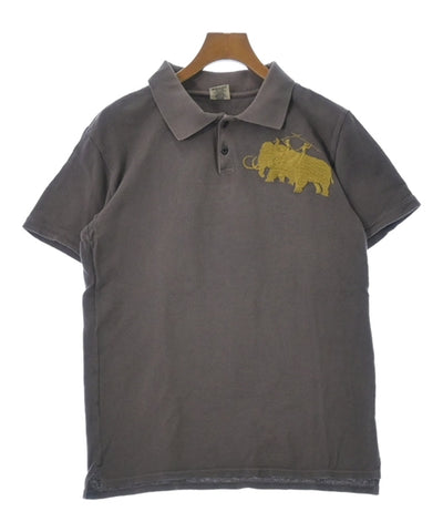 [L] Kapital Mammoth Embroidered Polo Shirt Grey