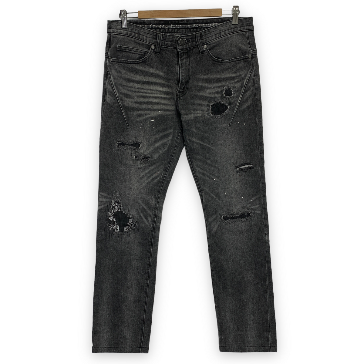 M] Number Nine Distressed Denim Jeans Black – StylisticsJapan.com