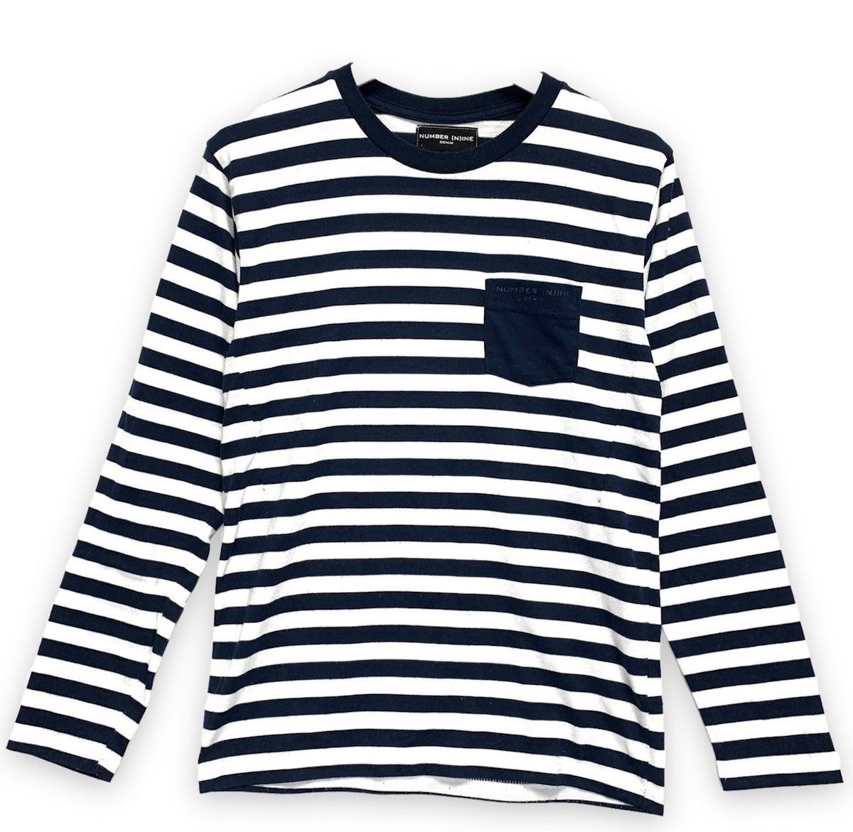 M] Number Nine Nano Universe Striped L/S Tee T Shirt
