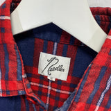 [S] Needles Flannel BD Shirt Navy Red