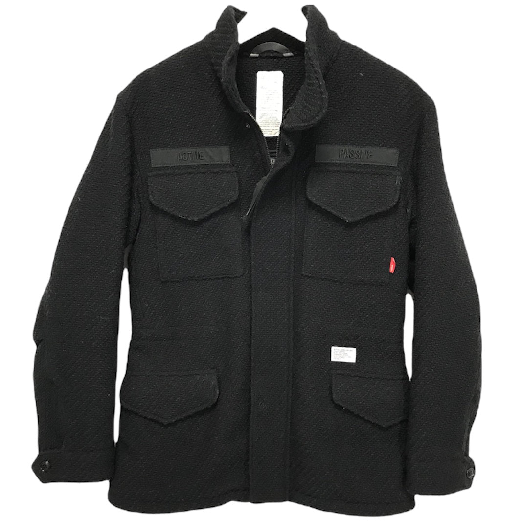S] WTaps Vintage 07AW Knit Wool M-65 Jacket Black