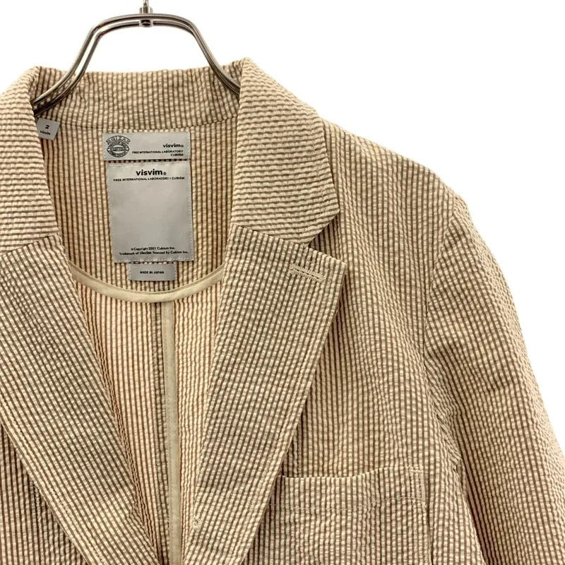 2] VISVIM HICKORY STRIPE SINGLE TAILORED JACKET COAT