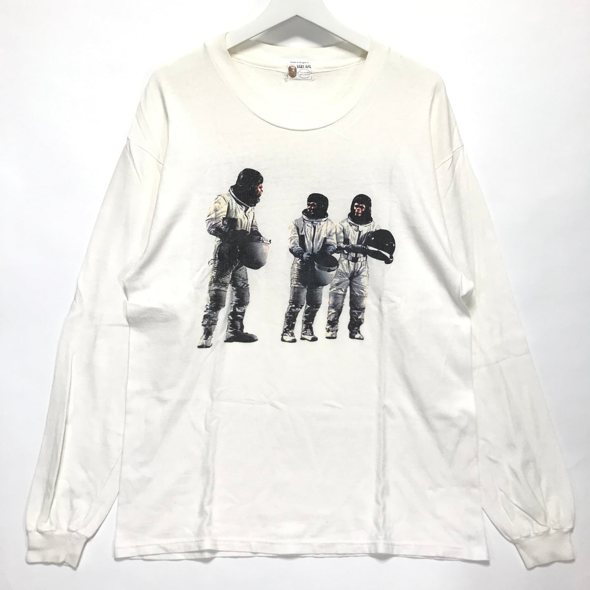 A Bathing Ape Bape Vintage '90s Very Ape UK Astronaut L/S Tee