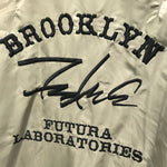[M] Futura Laboratories Brooklyn Satin Bomber Varsity Stadium Jacket
