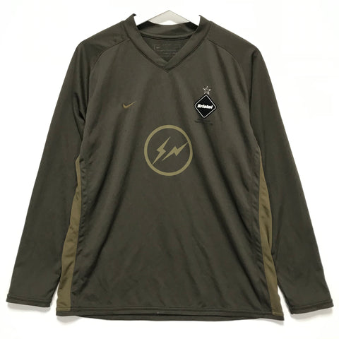 [M] Fragment x Visvim x FCRB Nike Soccer Football L/S Jersey Shirt Brown