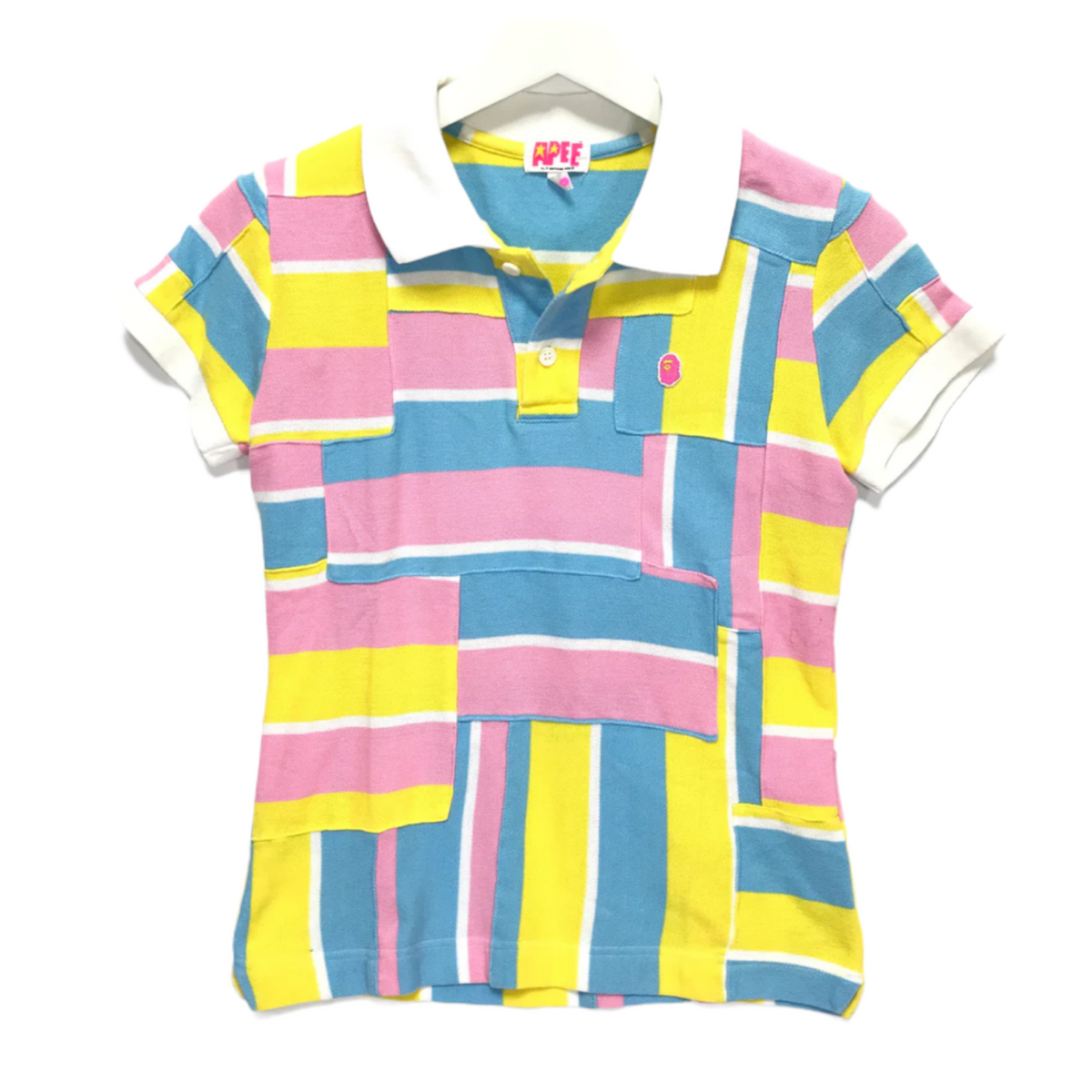 TALL] Women's! A Bathing Ape Bape Bape Cotton Candy Patchwork Polo