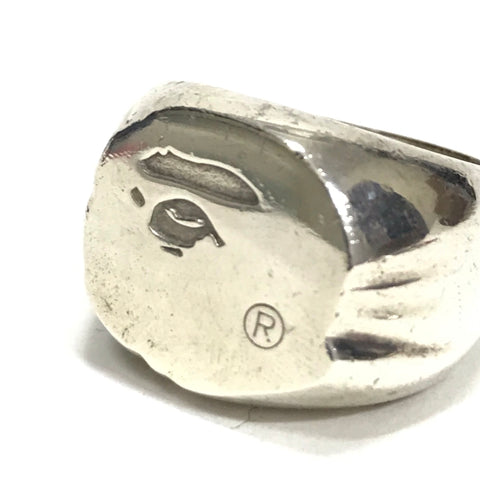 A Bathing Ape Bape Head Sterling Silver Band Ring