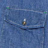 [M] Kapital Chambray Sashiko Stitch Concho Button S/S Shirt Indigo