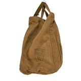 Kapital Duffle Zip Compartent Canvas Tote Bag Brown