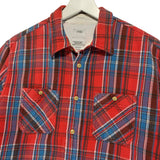 [S] Visvim Black Elk Flannel L/S Shirt Red / Blue