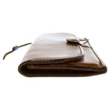 GORO'S SILVER CONCHO SADDLE LEATHER 2 FOLD WALLET