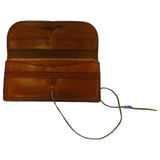GORO'S SILVER CONCHO SADDLE LEATHER 2 FOLD WALLET