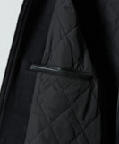 NUMBER (N)INE Raglan Sleeve Patched Zipper Stadium Jacket - Black × White