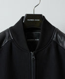 NUMBER (N)INE Raglan Sleeve Zipper Stadium Jacket - Black
