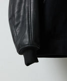 NUMBER (N)INE Raglan Sleeve Zipper Stadium Jacket - Black