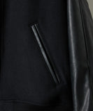 NUMBER (N)INE Raglan Sleeve Zipper Stadium Jacket - Black