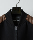 NUMBER (N)INE Raglan Sleeve Zipper Stadium Jacket - Brown