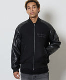 NUMBER (N)INE Raglan Sleeve Zipper Stadium Jacket - Black
