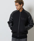 NUMBER (N)INE Raglan Sleeve Zipper Stadium Jacket - Black