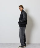 NUMBER (N)INE Raglan Sleeve Zipper Stadium Jacket - Black