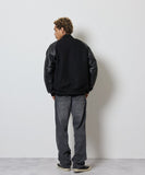 NUMBER (N)INE Raglan Sleeve Zipper Stadium Jacket - Black