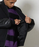 NUMBER (N)INE Raglan Sleeve Zipper Stadium Jacket - Black