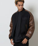 NUMBER (N)INE Raglan Sleeve Zipper Stadium Jacket - Brown