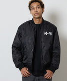 NUMBER (N)INE Nylon Logo Print Insulation Stadium Jacket