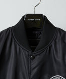 NUMBER (N)INE Nylon Logo Print Insulation Stadium Jacket - Black (Style 1)