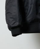 NUMBER (N)INE Nylon Logo Print Insulation Stadium Jacket - Black (Style 1)