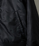 NUMBER (N)INE Nylon Logo Print Insulation Stadium Jacket - Black (Style 1)