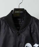 NUMBER (N)INE Nylon Logo Print Insulation Stadium Jacket - Black (Style 1)