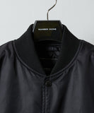 NUMBER (N)INE Nylon Logo Print Insulation Stadium Jacket - Black (Style 2)