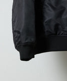 NUMBER (N)INE Nylon Logo Print Insulation Stadium Jacket - Black (Style 2)