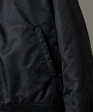 NUMBER (N)INE Nylon Logo Print Insulation Stadium Jacket - Black (Style 2)
