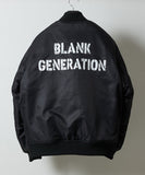 NUMBER (N)INE Nylon Logo Print Insulation Stadium Jacket - Black (Style 2)