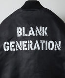 NUMBER (N)INE Nylon Logo Print Insulation Stadium Jacket - Black (Style 2)