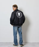 NUMBER (N)INE Nylon Logo Print Insulation Stadium Jacket - Black (Style 2)