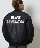 NUMBER (N)INE Nylon Logo Print Insulation Stadium Jacket - Black (Style 3)