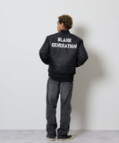 NUMBER (N)INE Nylon Logo Print Insulation Stadium Jacket - Black (Style 3)